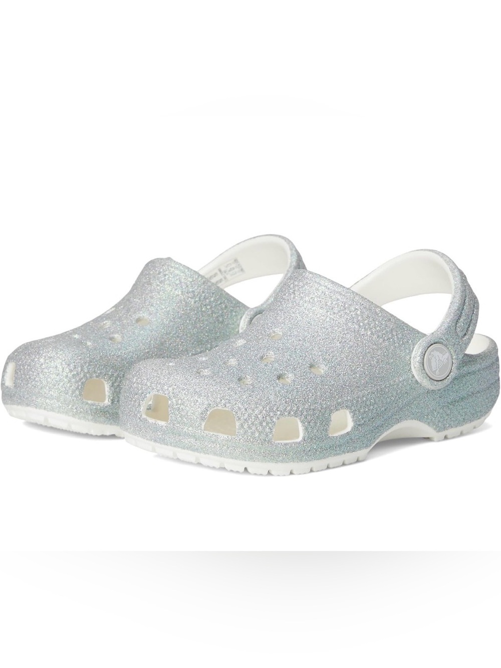 CROCS Kids Glitter Clogs in Iridescent